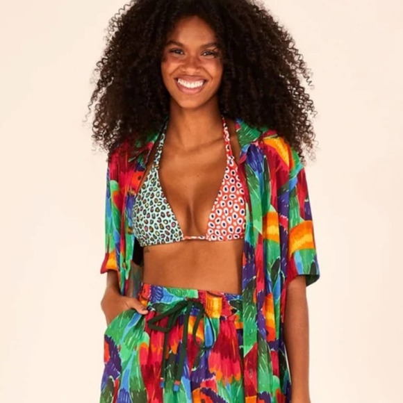 FARM Rio Other - NWT Farm Rio Leopard Patch Bikini Top XS